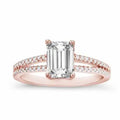 Vintage Emerald Cut CZ Engagement Ring S925 Sterling Silver Women Bridal Wedding Ring Jewelry