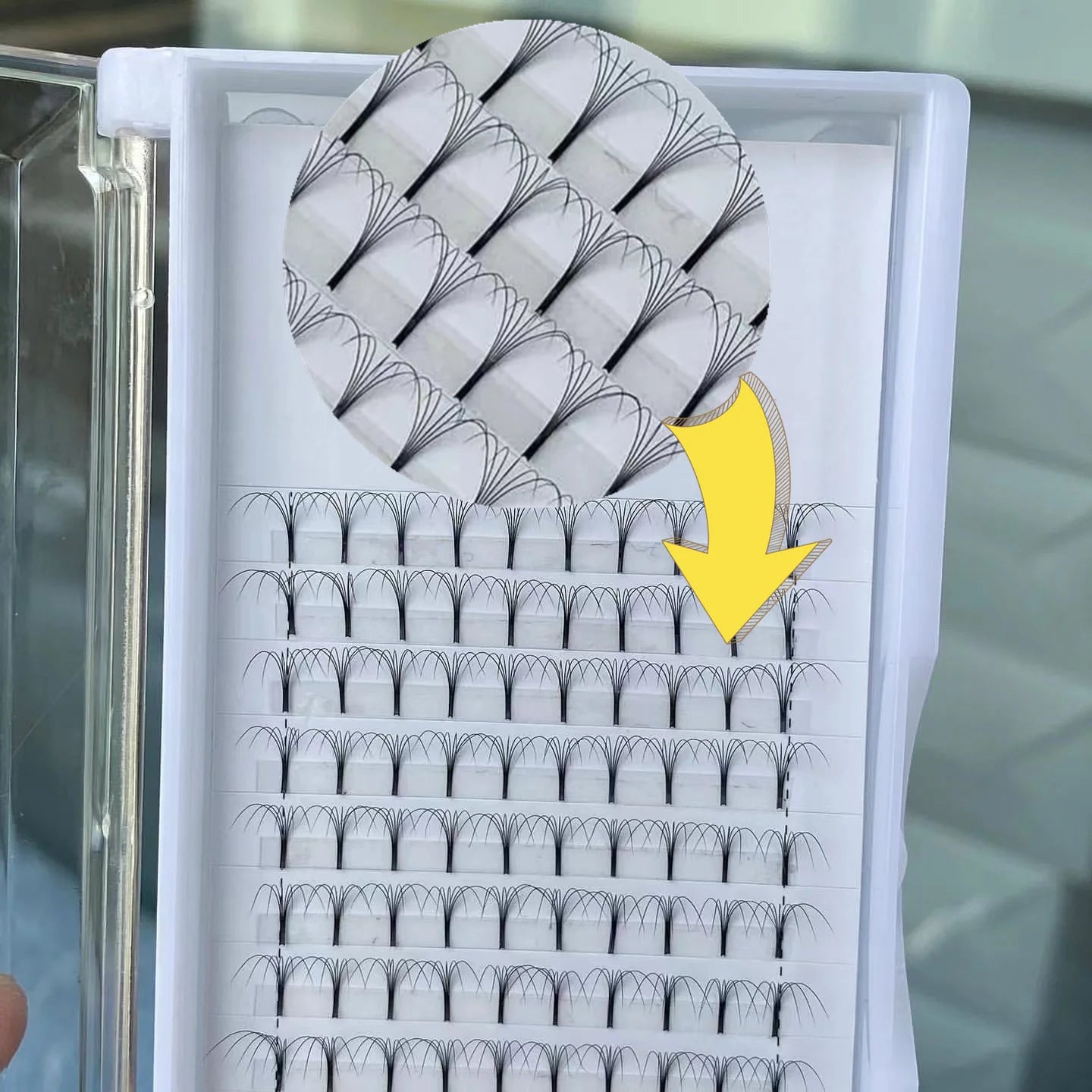 Long Stem Premade Fans c D Curl Premade Fan Volume Lashes 0.07 0.10 5d 6d Long Stem Pre Made Fans Eyelash Extensions