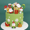 Camilla Multi-Color Santa Gift Box Resin Square Cake Topper Party Dessert Decoration Christmas Graduation Cake Toy