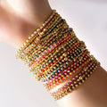 Go2boho Women's  Stretch Handmade Jewelry Golden Beaded Bracelets Summer Beach Fashion Daily Delicate Gifts for Wedding Party