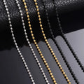 18k Gold Ball Necklace Chains Stainless Steel Chain Necklace for Pendant