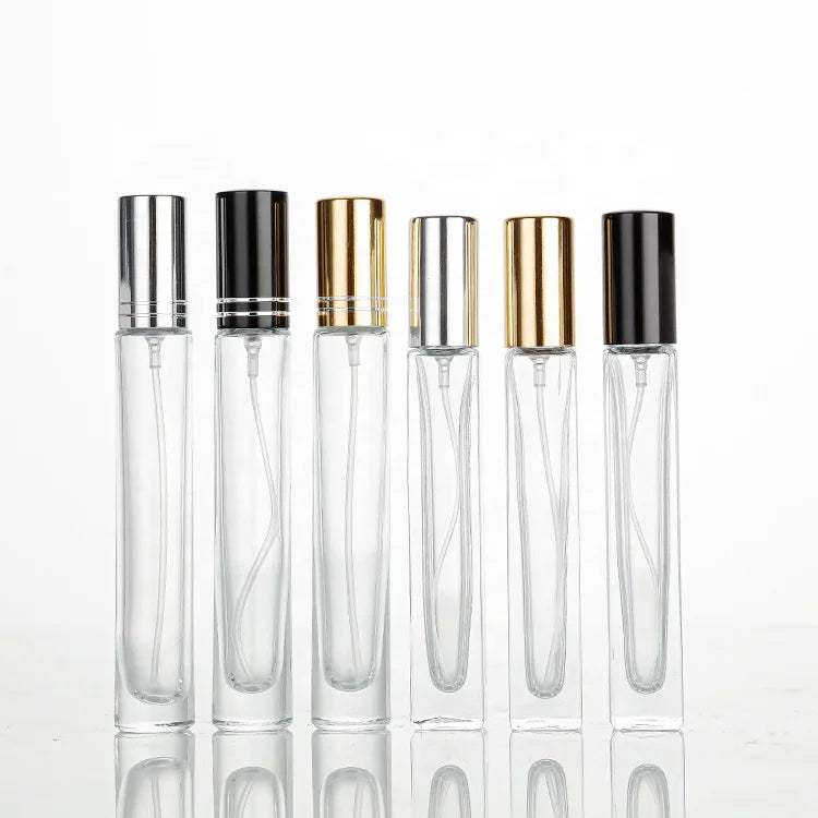 Square Thick Base 10ml Glass Perfume Decant Bottle Round Empty Glass Bottle for Spray Perfume