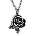 European and American Amulet Urn Pendant Cremation Memorial Jewelry Cremation Ashes Rose Flower Necklace