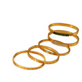 Ouj New Best Selling Stainless Steel Zirconia 18k Gold Non Fading Waterproof Snap on Bracelet for Women