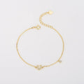 Fashion Jewelry 925 Sterling Silver Friendship Bracelets U Shaped Horseshoe Zircon Gold Plated Bracelets for Women
