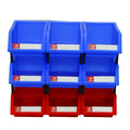 Industrial Stacking Storage Boxes Bins Rectangle PE Carton Plastic Items Organizer for Clothes Parts Stack-Able Office Organizer