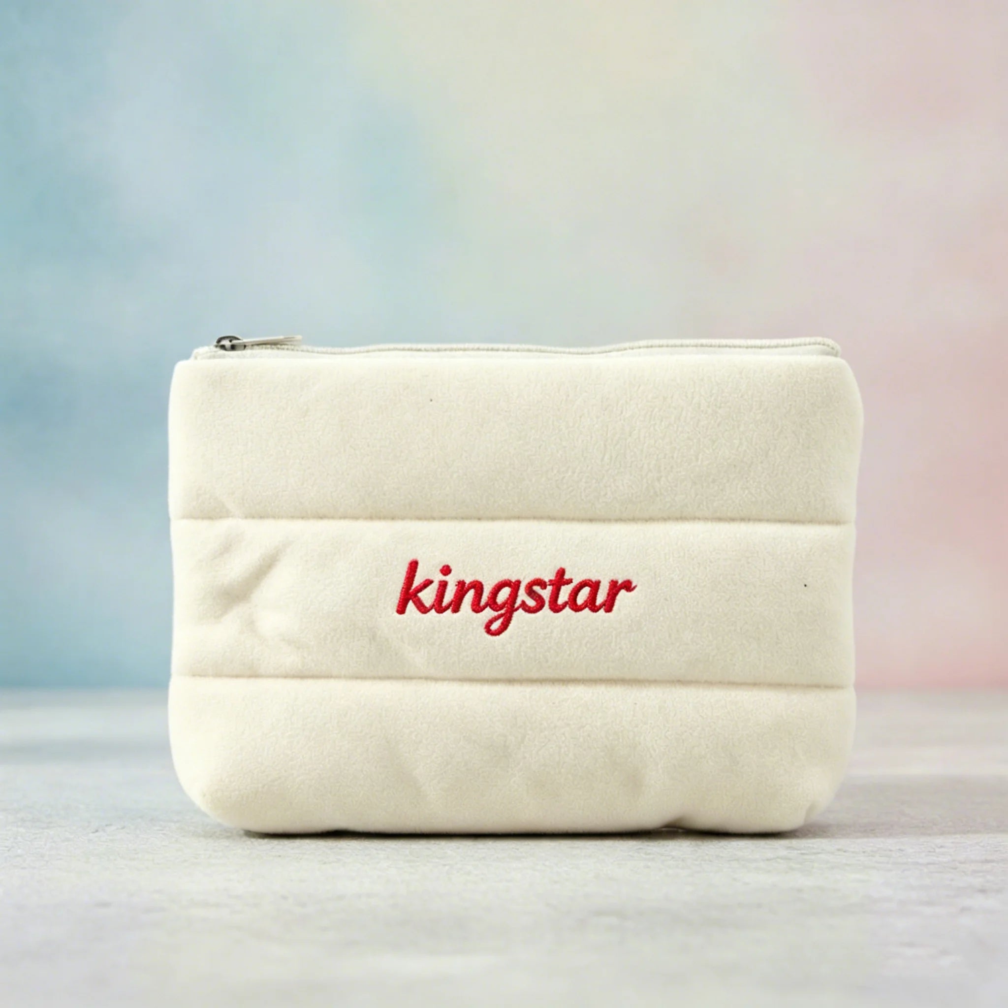 Travel Eco-Friendly Large Capacity Quilted Cosmetic Storage Neoprene Makeup Bag Lightweight Zipper Pouch Custom Printed