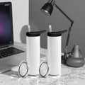 20oz Double-Walled Stainless Steel Tumbler Vacuum Flask Bottle with Black Screw Lid Clear Slide Lid 25pcs/Ctn in Stock