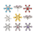 Ready to Ship Jewelry Body Piercing Titanium CNC Set 6 CZ Snowflake Labret