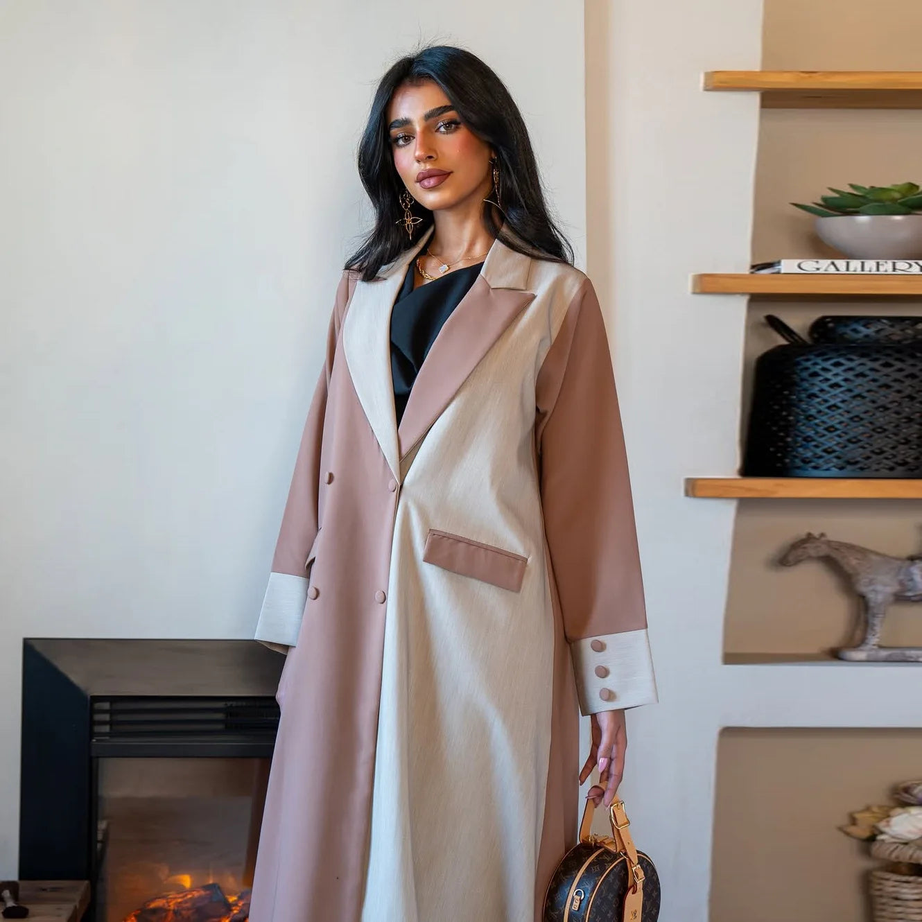 Fashion Gold Stamping Solid Color Muslim Ramadan Eid Autumn Dress Jalabiyat Dubai Moroccan African Long Sleeve Robe Open Abaya