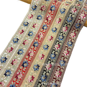 Wholesale 3.5cm Ethnic Style Sequin Lace Trimming Eugenia Mesh Embroidered Lace for Women Decorative Lace on Cuffs and Collar