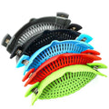 Adjustable Silicone Kitchen Clip on Strainers Food Vegetable Pasta Kitchen Gizmo Snap N Strain Strainer for All Pots and Pans