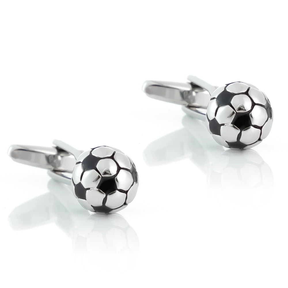 Wholesale Fashion Hot Selling High End Personalized  Football Copper Cufflinks for Men Suit Shirt