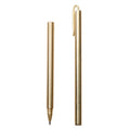 Custom Logo Luxury Copper Metal Pen with Sports Body 0.5mm Gel Ink Round Shape Matte Gold Color Clip for Business Gift
