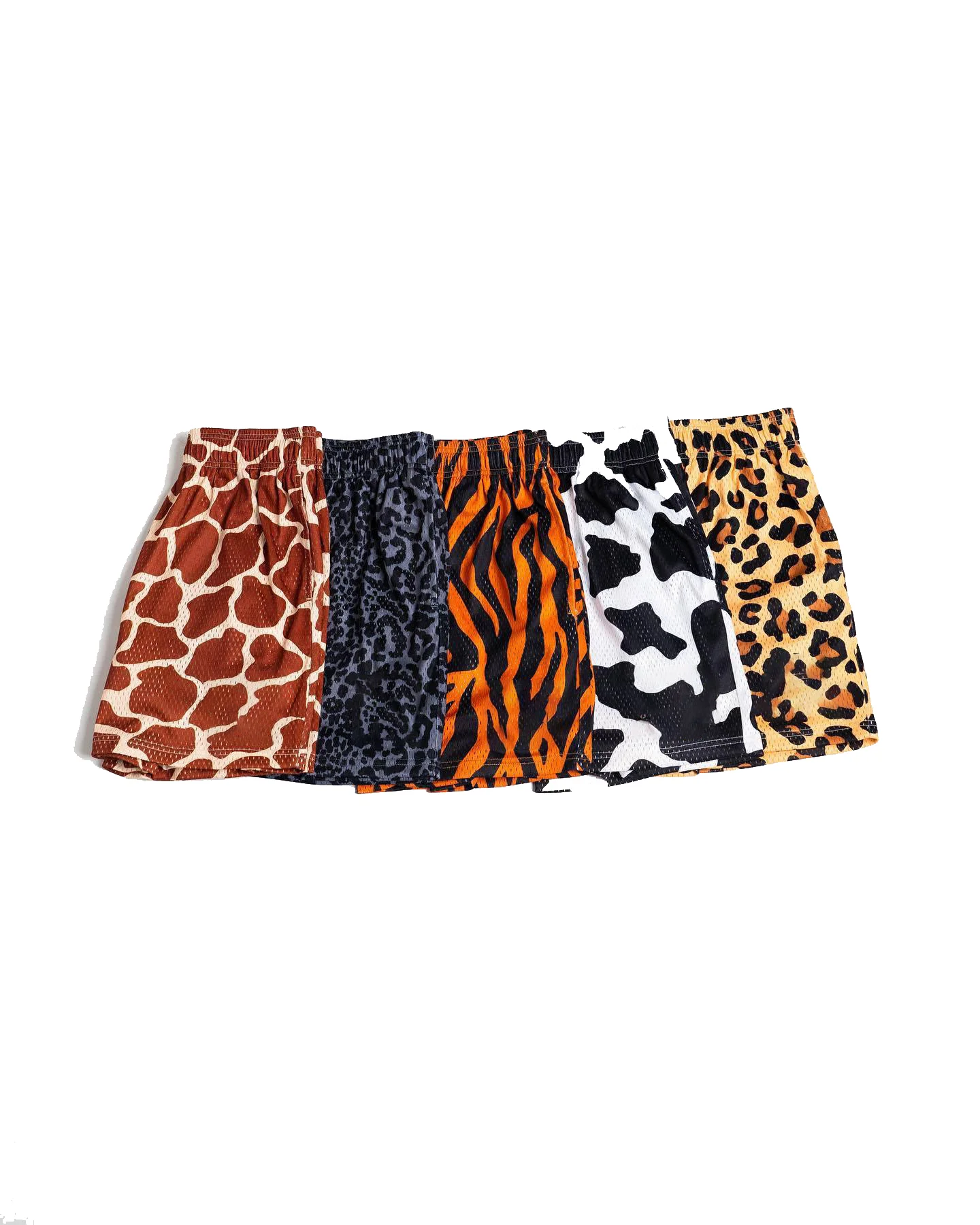 2025 OEM Custom logo Mens Basketball Shorts Summer Large Size Shorts Animal Printing Breathable Polyester Mesh Shorts