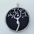 Stainless Steel Round Urn Necklace Angels Tree Cremation Ash Keepsake Memorial Jewelry Enamel Enternal Life Casket Jar Holder