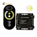 High Power LED Controller DC 12V 24V 12A CCT PWM Signal Dimmer RF Touch Remote 5050 2-Channel Dual Color Metal Light Strip