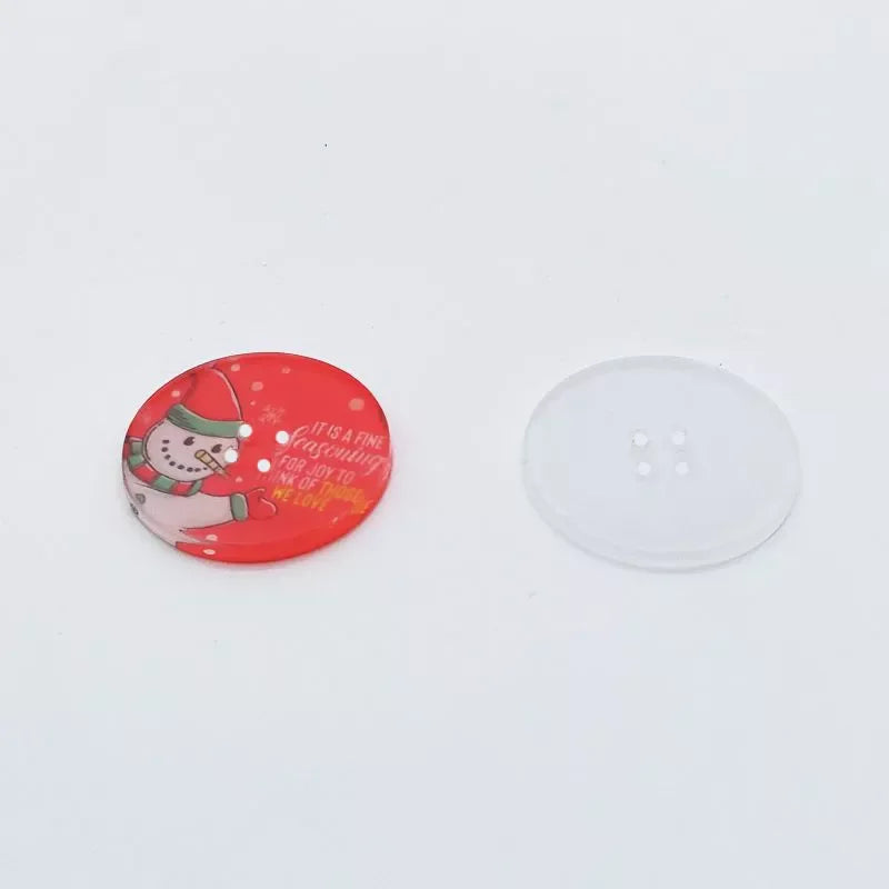 Qualisub Factory Wholesale Personalized 1.5" Acrylic Sublimation Clothes Buttons Blanks for DIY Design