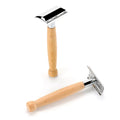 Abeis Biodegradable Single Blade Face Bamboo Safety Razor Wooden Handle Double Edge Razors Men Shaver