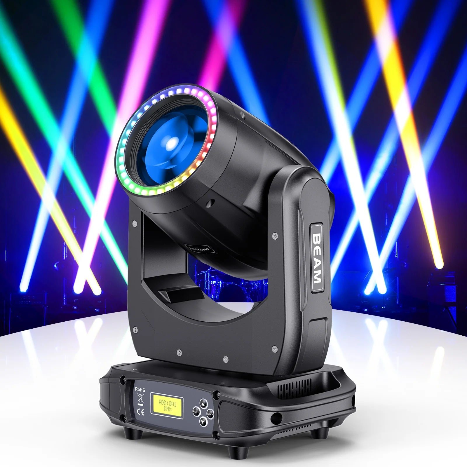 U`King Hot Sales 180W LED DMX512 Moving Light LED Stage Lights for Disco DJ Stage Party Movinghead Lighting