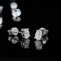 Abiding Jewelry Wholesale Custom Solid 925 Silver and Gold  Small Moissanite Diamond Stud Earrings