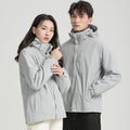 Customized Three-in-One Outdoor Jacket for Men Women Waterproof Windproof Soft Bird Home Style Stand Collar Winter Zipper