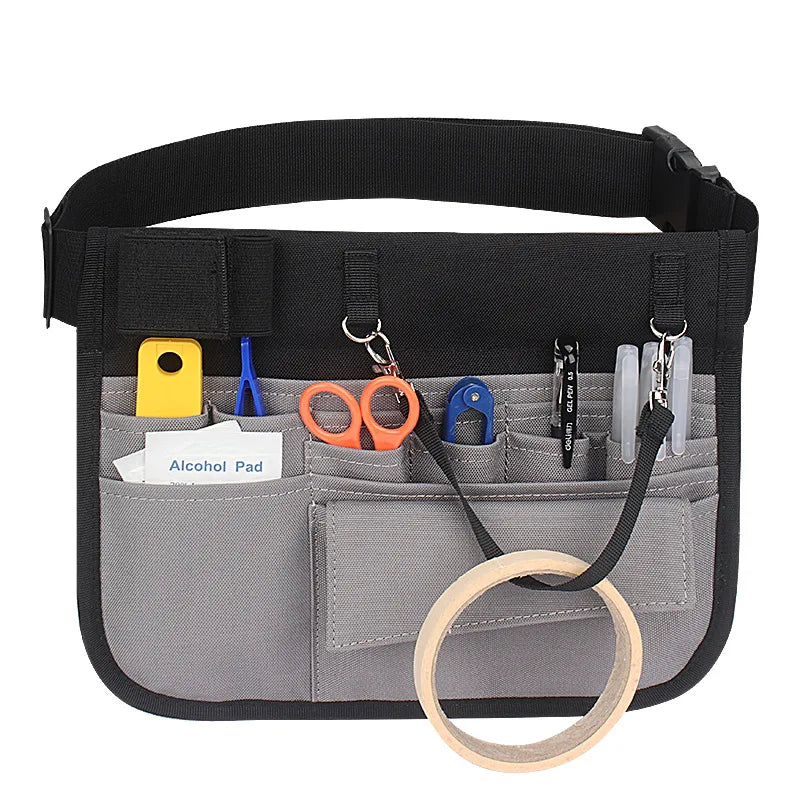 Nurse Special Purpose Waist Pack Multi-Compartment Medical Gear Organizer Pouch with Tape Holder Fanny Pack Utility Belt Bag