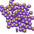 JI Bai Zhao 10mm Clpurple Mixed Color Ceramic Clay Porcelain Flower Smiling Face Soft Slice DIY Handmade Jewelry Making Hei Bead