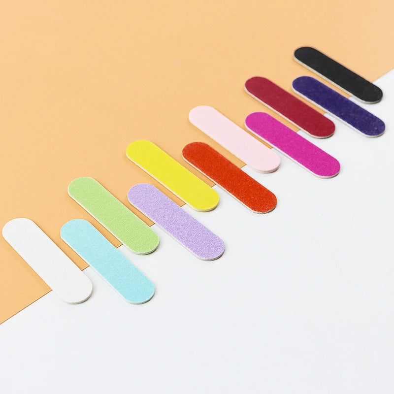 Wholesale 100 Pcs/bag Light Weight Double Side Mini Wood Nail Files Disposable Thin Nail File Small
