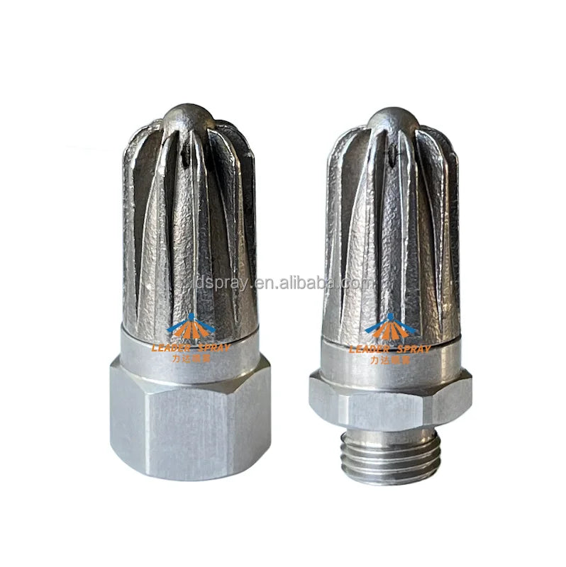 Round Compressed Air Jet 1/4 Inch Male/Female Stainless Steel High Impact Blow Spraying Compressed Wind Round Spray Nozzle