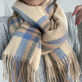 Wholesale Plaid Scarf Soft Tartan Winter Scarves in BulkCustom Logo Women's Cashmere Scarf