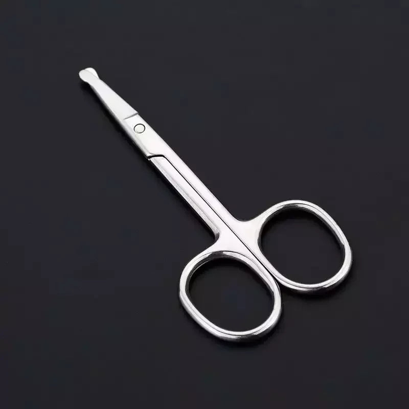 Beauty Makeup Tool Round Tip Design Small Scissors Eyebrow Nose Hair Scissors for Facial Trimming