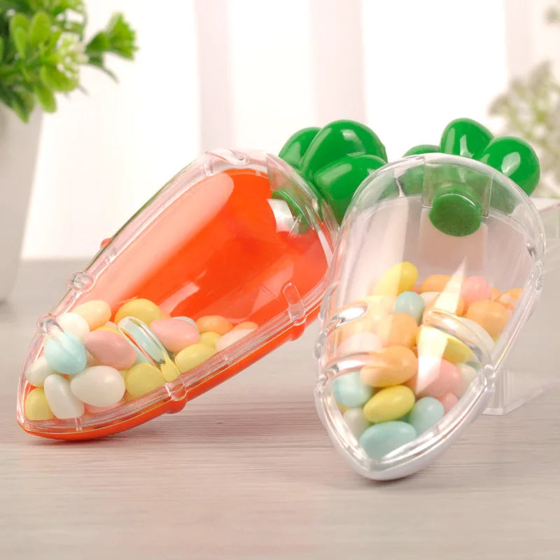 Easter Carrot Containers Easter Toys Egg Hunt Supplies Plastic Carrot Containers Carrot Shaped Candy Boxes