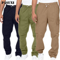 PASUXI Mens Fashion Joggers Sports Pants Casual Cotton Cargo Pants Gym Sweatpants Trousers Mens Long Pant