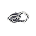 Antique Oxidized Silver Finishing Double Sided Eye Large Lobster Claw Clasp Pendant Lock for Bracelet Necklace