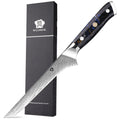 WILDMOK 7 Inch Kitchen Fillet Knife 67 Layers Damascus Steel Boning Knife with Black Resin Handle