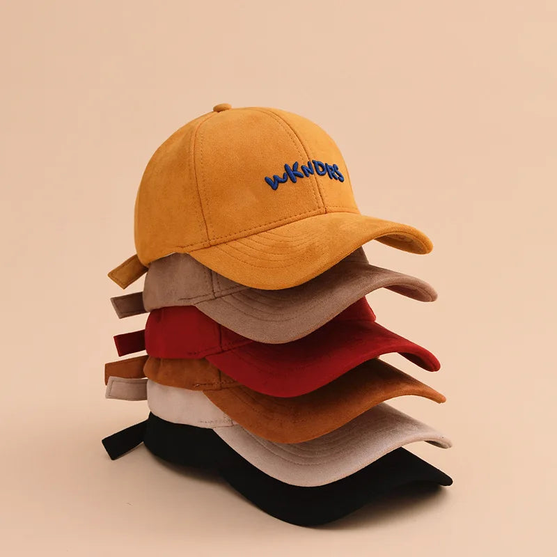 Metal Buckle Suede Embroidery Dad Hats Custom logo Sports Baseball Cap Sport for Women