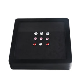 Premium Large Deluxe Wooden Diamond Display Box - Gem Box with Built-in Stand DK21676-XL