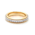 OEM Women's Fashionable New Gold Silver Wedding Rings Set Inlaid Copper Jewelry Brass Material for Engagement Party ODM Supply