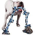 Eco-Friendly Luxury Cotton Rope Toys for Medium/Large Dogs-Tough Twisted Rope with 5 Knots 90cm