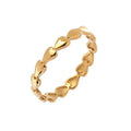 Tarnish Free 18k Gold Filled Stainless Steel Heart to Heart Promise Rings Fashion Finger Rings for Women