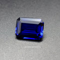 Luster Jewellery Wholesale Price Loose Gemstone Lab Created Certified Emerald Cut Blue Sapphire with Waxing/Oiling Treatment