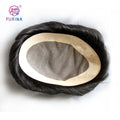 Long Service Life Toupee Human Hair Remy Hair Toupee Grey Hair Replacement Men Toupee