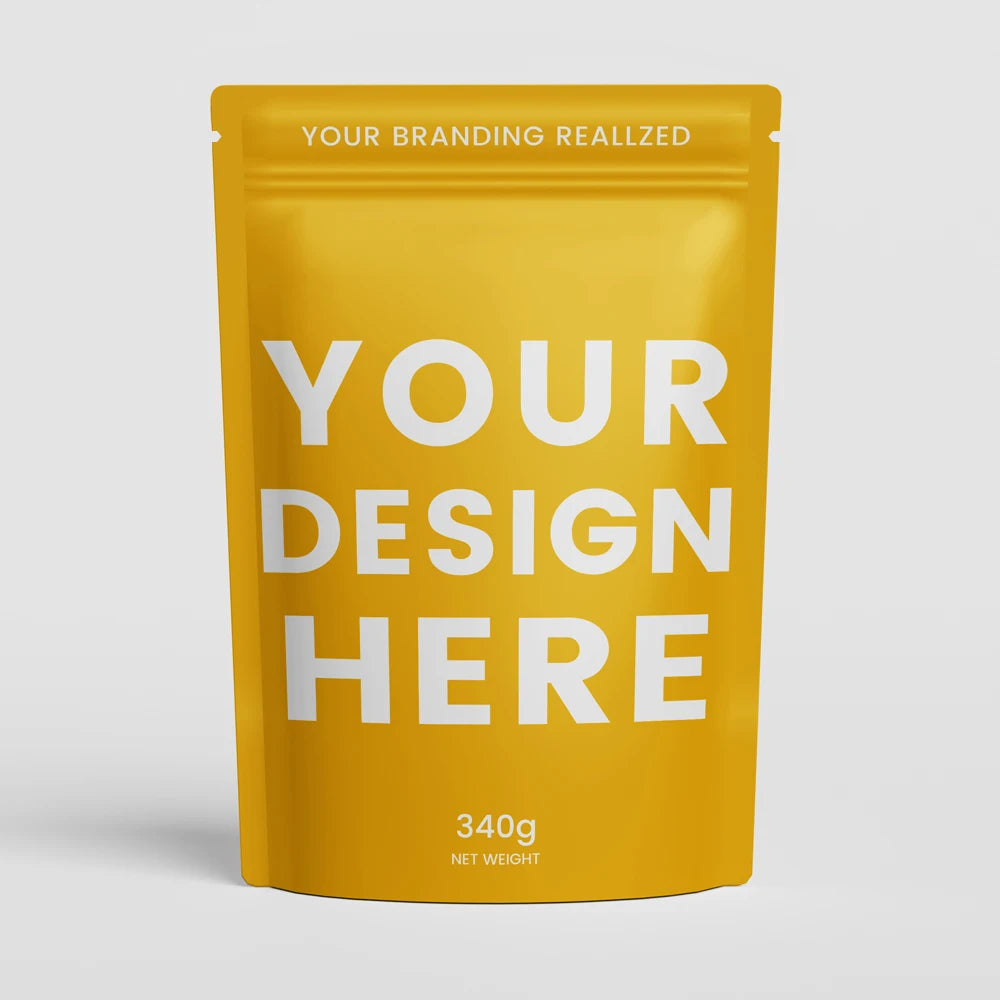 Factory Customization  Aluminum Foil Resealable Flat Bottom Tea Coffee Plastic Packaging Zipper Coffee  Stand up Pouch Bag