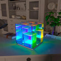 Manufacturer Rainbow Infinity Square Night Lamp Acrylic Ru Bik's 3D Cube Table Lamps for Hotel Decor