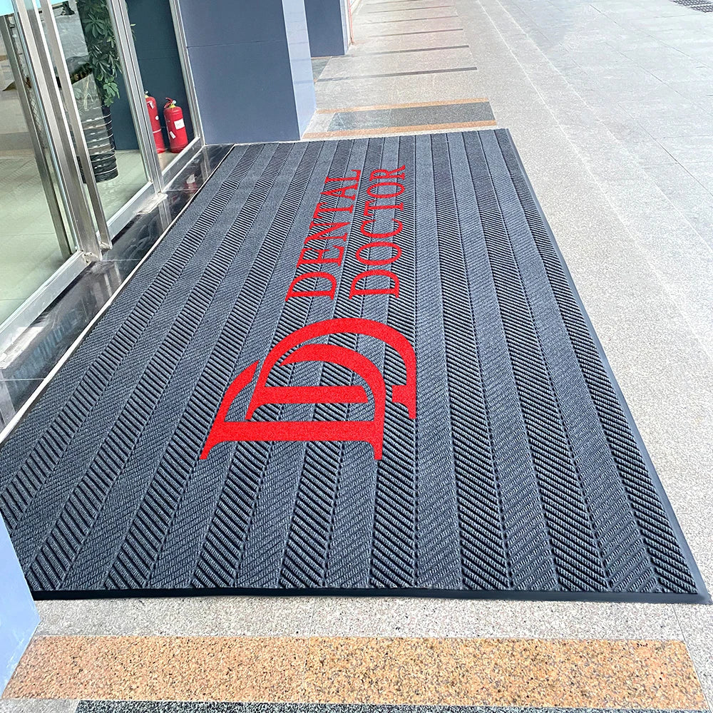 Handmade Customized Non-Slip Quick Dry Welcome Mat Cushioned Dust-Proof Cleaning Mats for Commercial Entrances Washable Floor