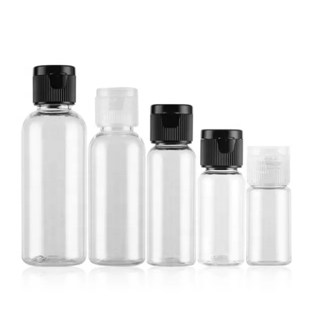 5ml-500ml for PET Round Plastic Bottles with Flip Top Cap Various Sizes for Storage & Dispensing Silk Screen Printing