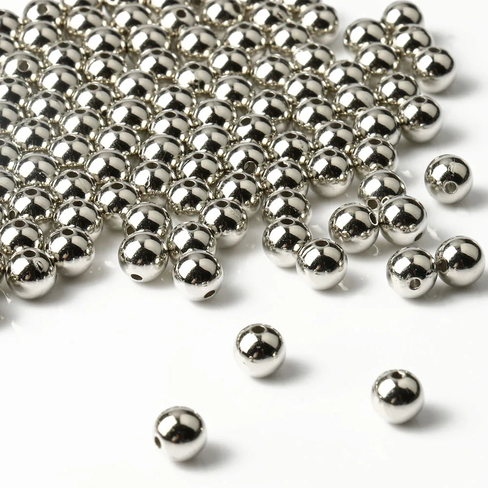 Wholesale White K Color CCB Plastic Loose Spacer Beads 3/4/6/8/10/12MM round for Jewelry Making