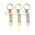 Qiuhan Stainless Steel Fashion Drive Safe I Need You Car Engrave Name Decorations Keychain