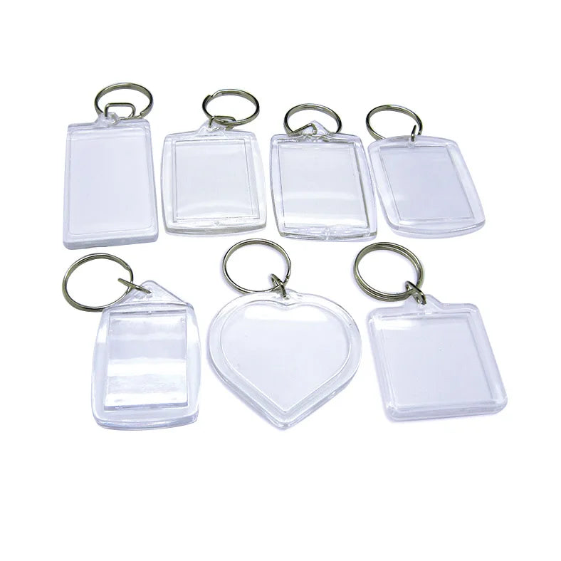 Oem Odm Key Rings Factory Artigifts Custom Design Your Own Personalized Clear Key Chain Photo Keyring Acrylic Keychain Blanks
